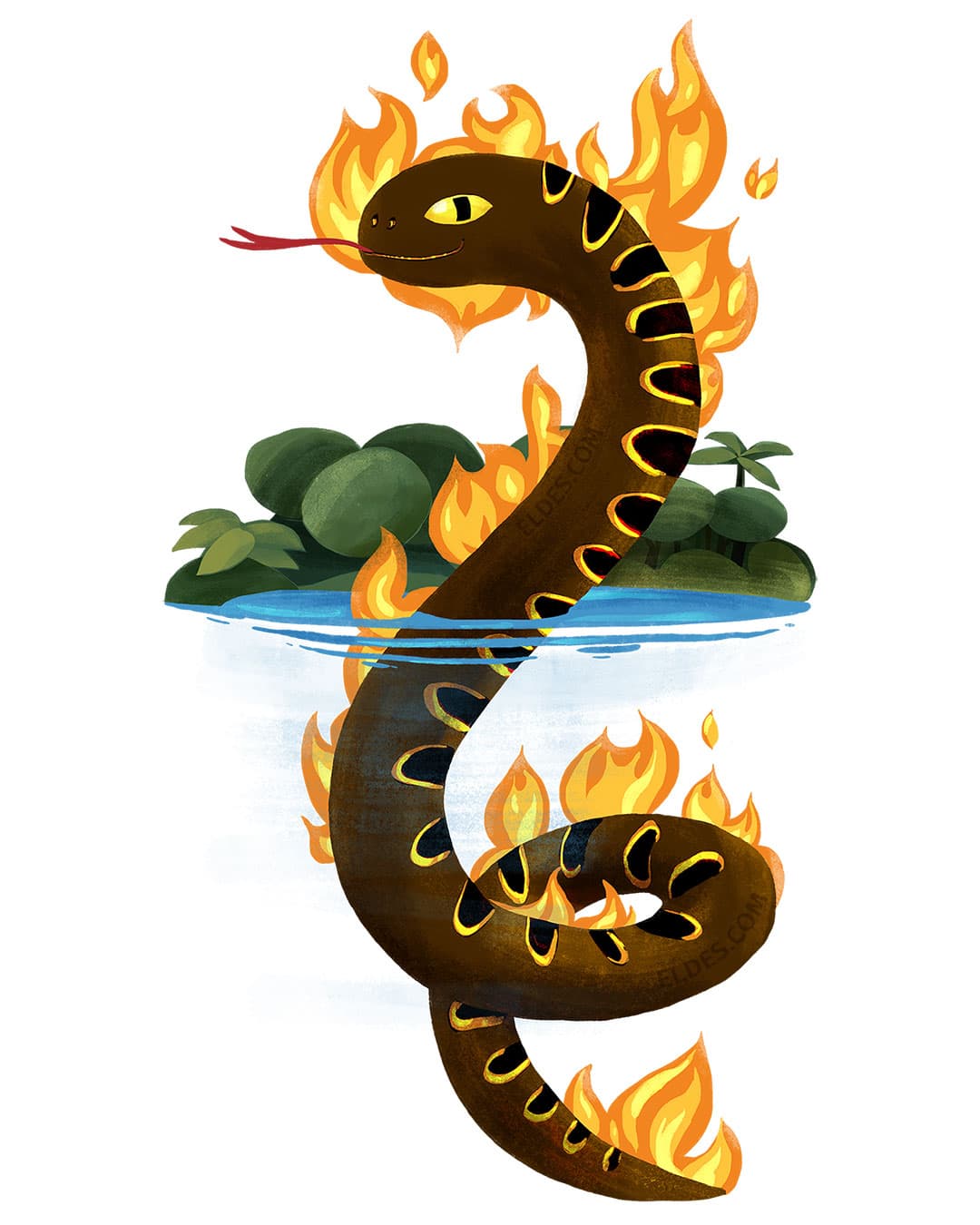 Ilustração do Boitatá