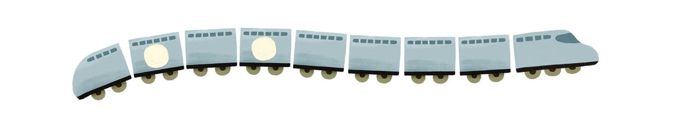 Ilustração de um trem com a letra G