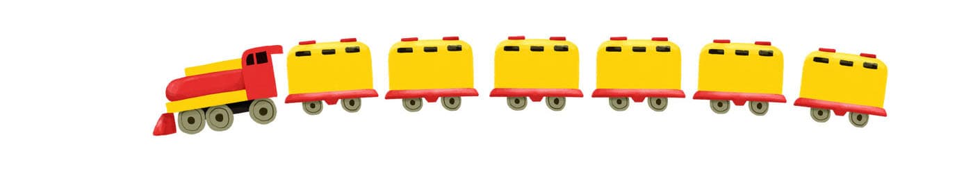 Ilustração de um trem com a letra V